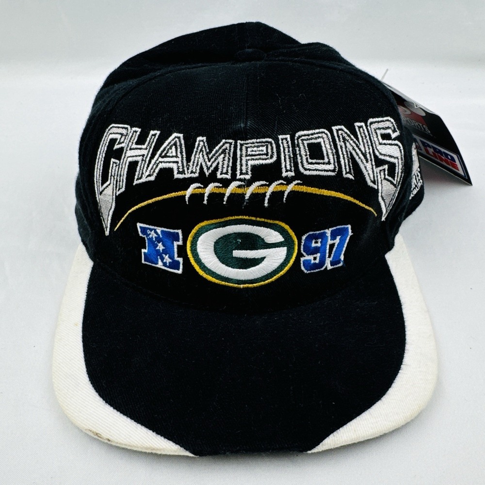 Vintage 90s Green Bay Packers NFC Champions 1997 Sports Specialties Pro Line Hat